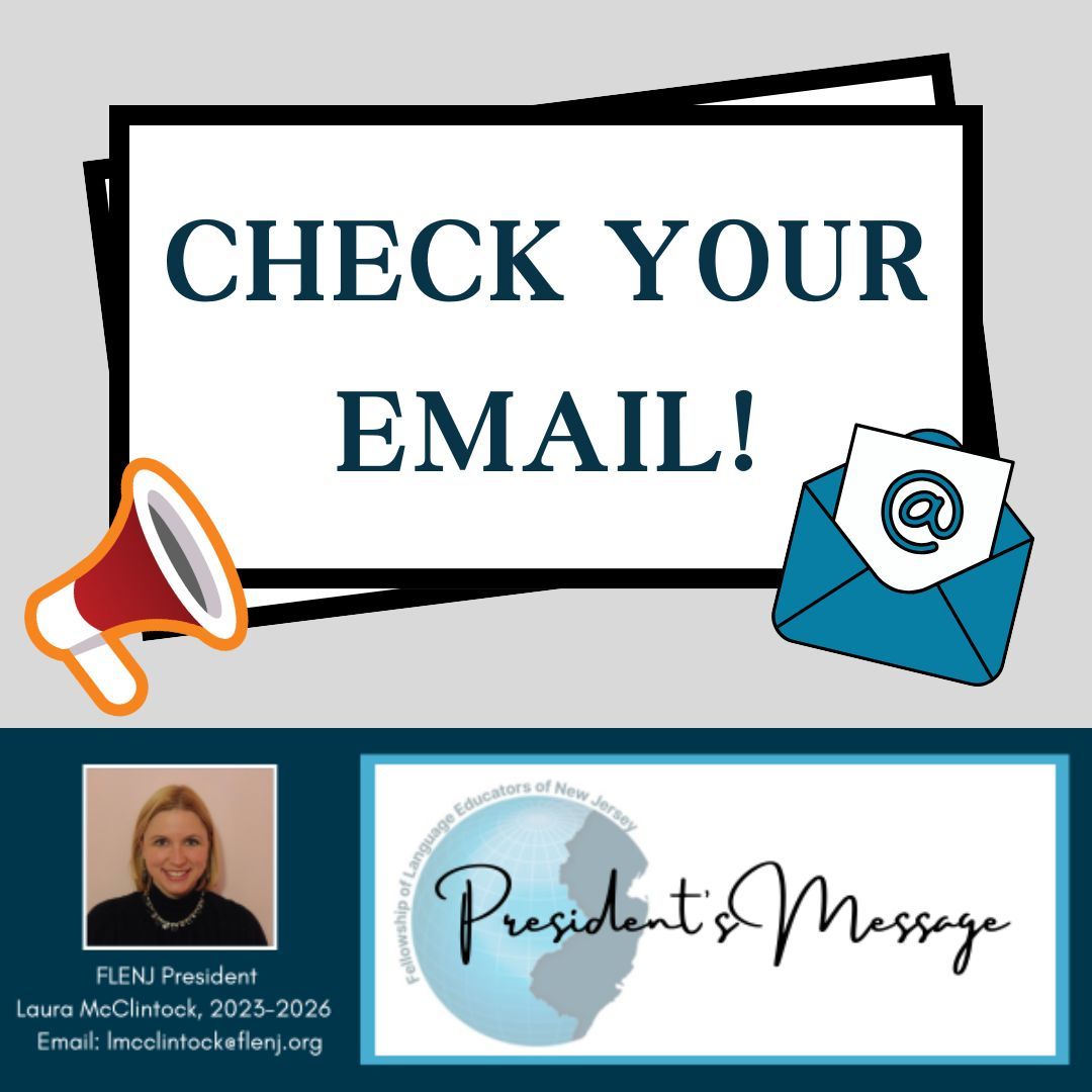 FLENJ's tweet photo. Happy Friday, FLENJ Friends! 💌 Check your email for a message from FLENJ President, Laura McClintock, to make sure you're up-to-date with all the FLENJ news and events! Have a great weekend! 😎 https://t.co/t4VdMpV86O
