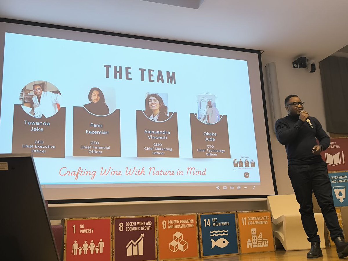 RaffaellaRicc15's tweet image. The 𝗪𝗔𝗦𝗧𝗘 𝗧𝗢 𝗪𝗘𝗔𝗟𝗧𝗛 team has been perfectioning a sustainable, plant-based #ProteinExtraction process that aims at revolutionising the #wine industry.
Mentor: Aintzane Esturo
Talents: Tawanda Edzai Jeke, Alessandra Vincenti, Udodinma Okeke, Paniz B.Kazemian.…