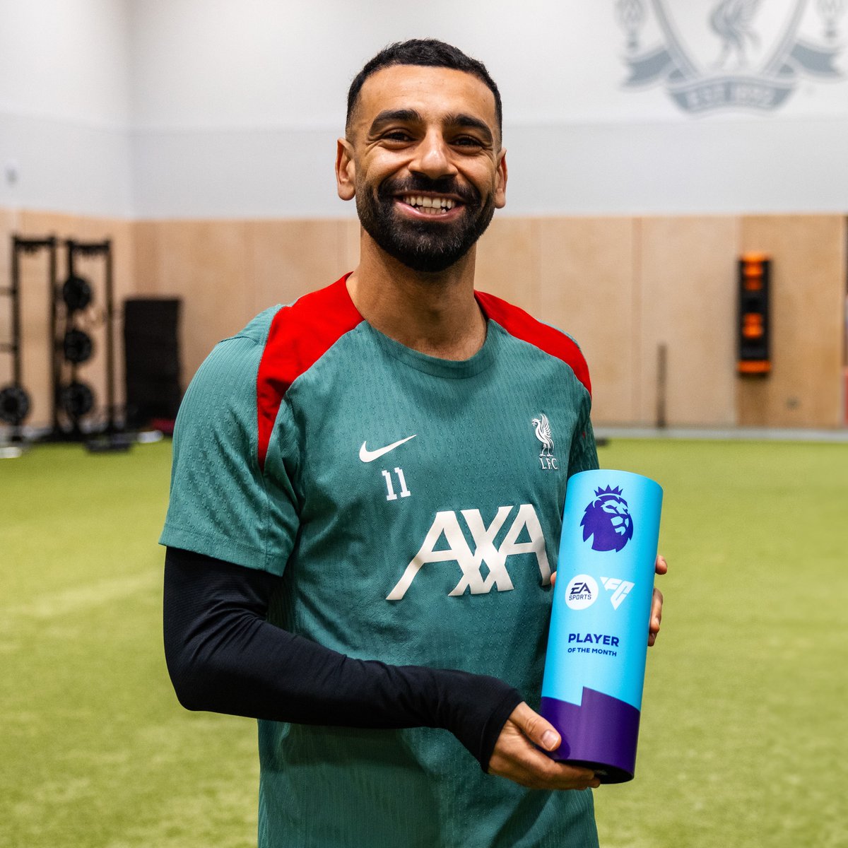 LFC's tweet photo. 🏆🏆🏆🏆🏆🏆

Mo collects his sixth @premierleague Player of the Month award!