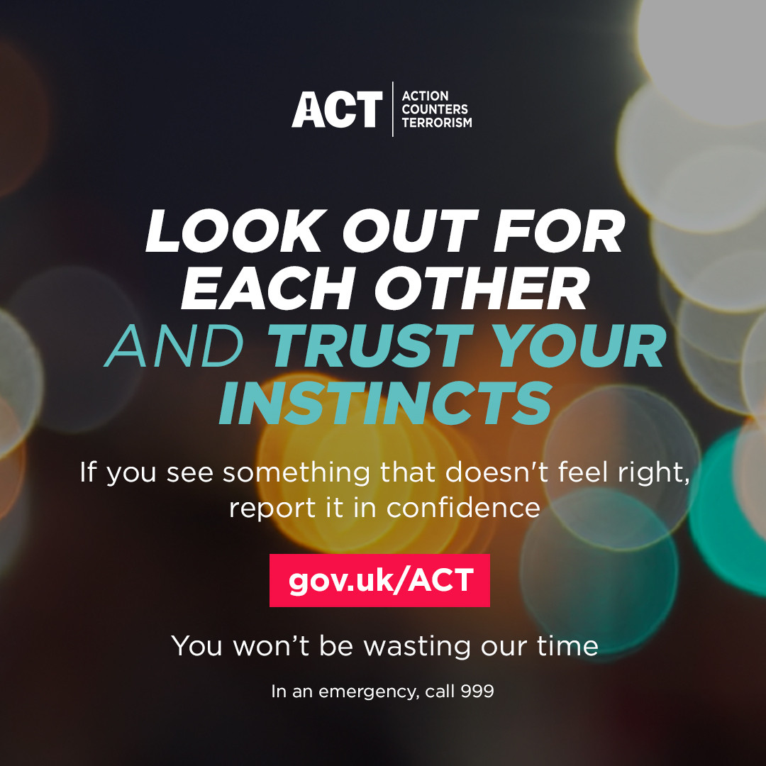 graveshambc's tweet photo. We’re working with @terrorismpolice to keep Gravesend safe. Your safety is our priority. If you see something that doesn't feel right, tell staff, security or report online at https://t.co/bldKrabpG2 #CommunitiesDefeatTerrorism #CTSA #ACTawareness #ProtectUK https://t.co/SB2XdCcy12