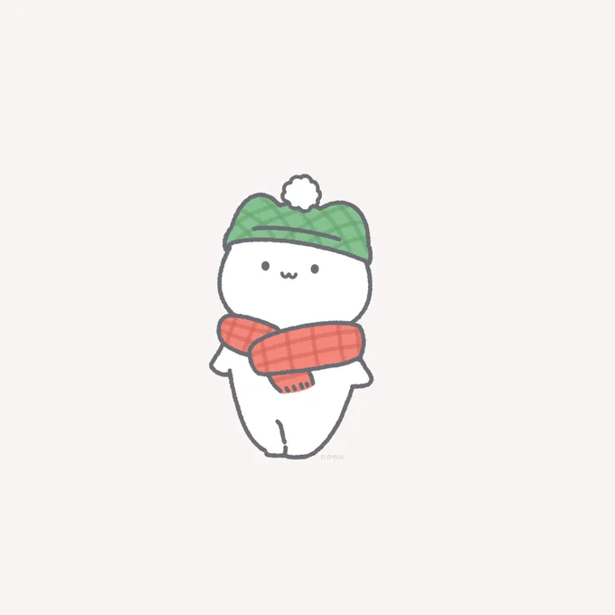 防寒対策バッチリだよ! #イラスト #ゆるいイラスト #ゆきまる