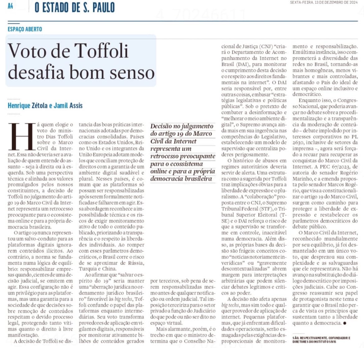 Excelente! Quem quiser entender o que está em jogo neste “julgamento” no STF deveria ler este artigo.