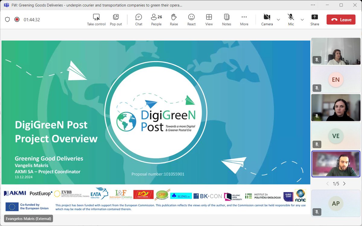 digigreenpost's tweet photo. 🔎Today at the #DigiGreeNPost & #CouriersGoGreen Multiplier Event, AKMI International, supported by @PostEurop is presenting DigiGreeNPost project highlighting its key topics:
🔹 Digital Skills to enhance industry resilience.
🔹 Green Competencies for a sustainable future. https://t.co/0DovR29ViV