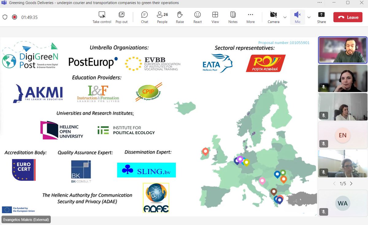 digigreenpost's tweet photo. 🔎Today at the #DigiGreeNPost & #CouriersGoGreen Multiplier Event, AKMI International, supported by @PostEurop is presenting DigiGreeNPost project highlighting its key topics:
🔹 Digital Skills to enhance industry resilience.
🔹 Green Competencies for a sustainable future. https://t.co/0DovR29ViV