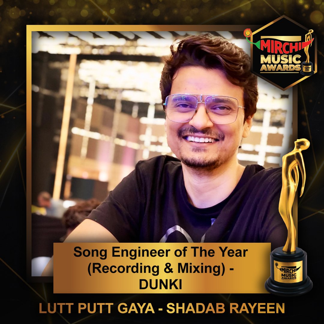Mirchi Plus (@mirchiplus) on Twitter photo Congratulation 🎉
<a href="/AnanthaAniruddh/">Aniruddh Anantha</a> Ashwin Kulkarni <a href="/pranavgupta27/">Pranav Gupta</a> <a href="/shadabRayeen/">shadab.rayeen</a> for winning Song Engineer of the Year (Recording & Mixing) for "Lutt Putt Gaya" at Mirchi Music Awards
✨❤️
#MMA #MirchiMusicAwards #MirchiPlus Congratulation 🎉
<a href="/AnanthaAniruddh/">Aniruddh Anantha</a> Ashwin Kulkarni <a href="/pranavgupta27/">Pranav Gupta</a> <a href="/shadabRayeen/">shadab.rayeen</a> for winning Song Engineer of the Year (Recording & Mixing) for "Lutt Putt Gaya" at Mirchi Music Awards
✨❤️
#MMA #MirchiMusicAwards #MirchiPlus