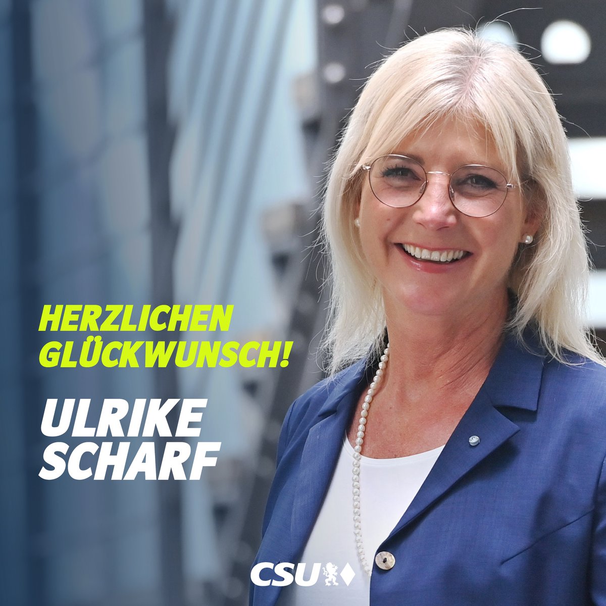 Wir gratulieren unserer Bayerischen Sozialministerin und stellvertretenden #Ministerpräsidentin <a href="/ulischarf/">Ulrike Scharf</a>  ganz herzlich zu ihrem #Geburtstag!