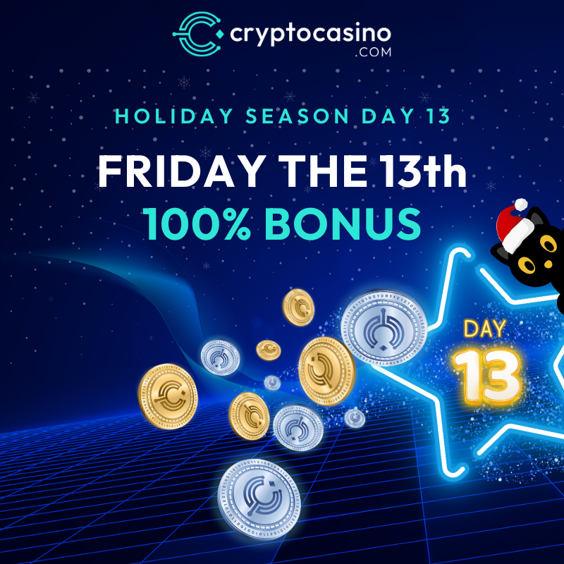 CryptoCasino's tweet photo. 🎅Holiday Season Day 13 at https://t.co/yj9zW2wUkK 

💸Step into the shadows of Friday the 13th and claim your bonus—fortune favours the bold! 

💰100% up to 500 USDT Today Only!

#BONUS #FreeSpins #cryptocurrency https://t.co/V63QnlbsOA