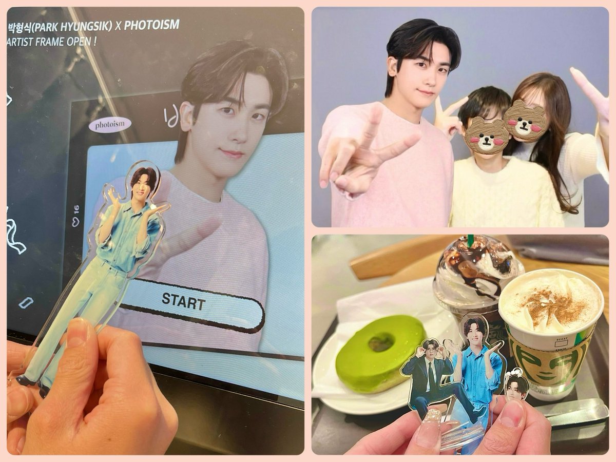 滑り込みでピンクシク🩷
我が家の小さいシクペン👦🏻🔰も一緒に🤭

入念な家族会議をして決めた数々のポーズは、結局ぐだぐたで大失敗🙉
（何でみんなそんなにプロってるの😇）
結局普通のピースしかまともなの撮れなかったけど…

photoismにのんびりお茶に、楽しいSIKcretdayでした♡♡