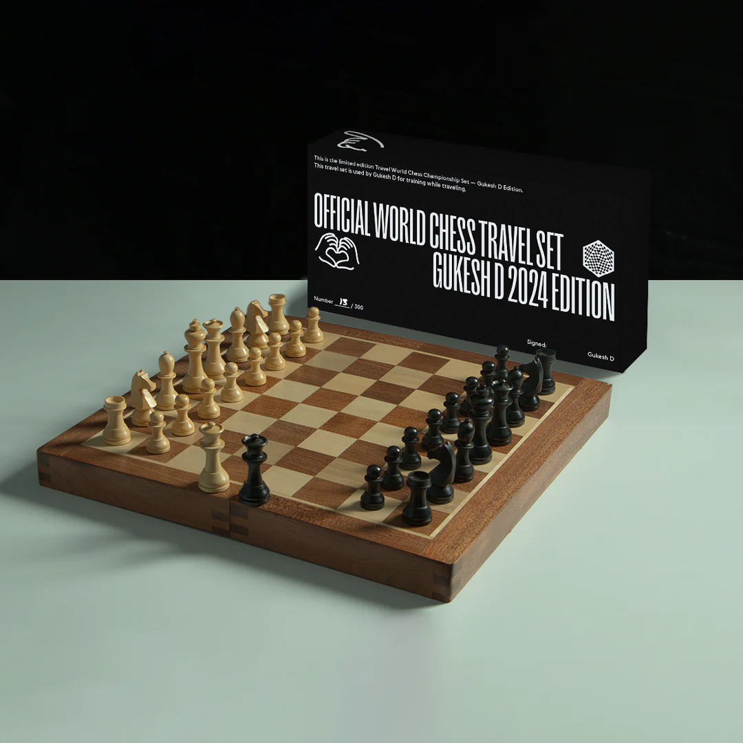 TheChessShopUK's tweet photo. New @DGukesh World Champion Edition Travel #Chess Set - Limited Edition, get yours now while you can here: https://t.co/Nyfb5bkhPw #chessset #travelchess #worldchess #chessmaster #WorldChessChampionship2024 https://t.co/MVf9Hq71tR