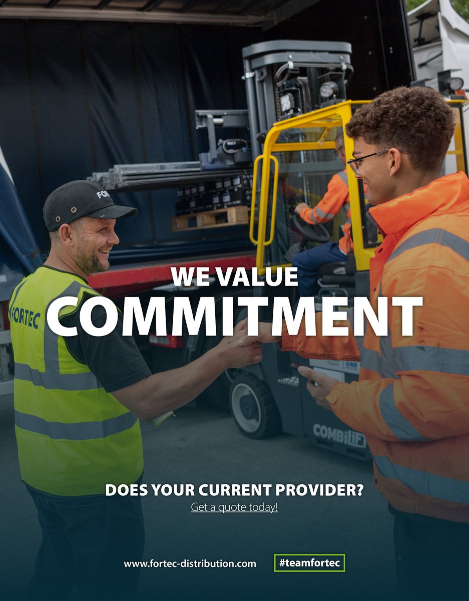 At Fortec, we’re committed to working with our customers and members to build strong productive relationships that inspire innovation and further our commitment to achieving excellence. 

Contact us today: eu1.hubs.ly/H0dh0yr0 #teamfortec #logistics
