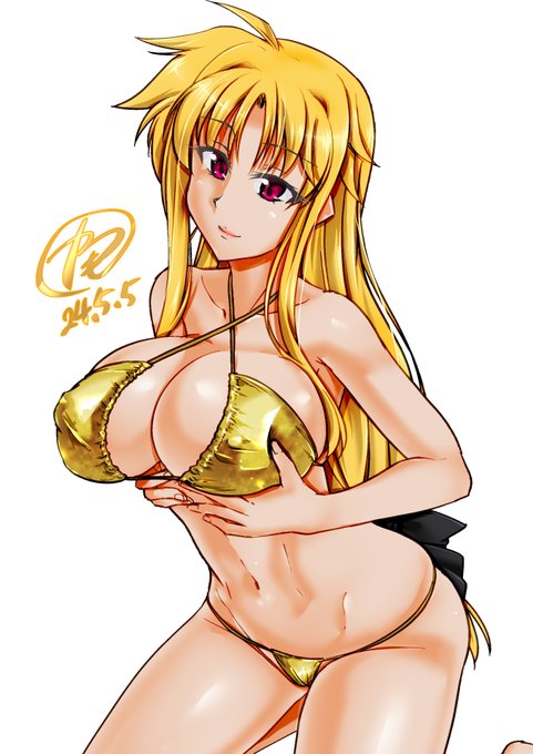 #今年の漢字が金なので金ビキニを貼る 