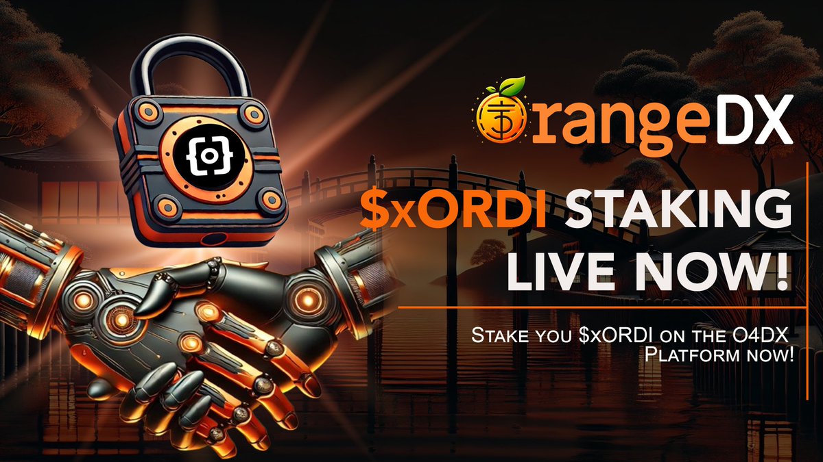 📢xORDI Staking is LIVE on OrangeDX! 🔥

The wait is over, and it's time to put your $xORDI to work! 

💼 Stake now and watch your rewards grow with Attractive and Juicy APR—every moment counts! 💰

app.orangedx.com/staking

👉 Are you ready to farm, earn, and HODL like a true