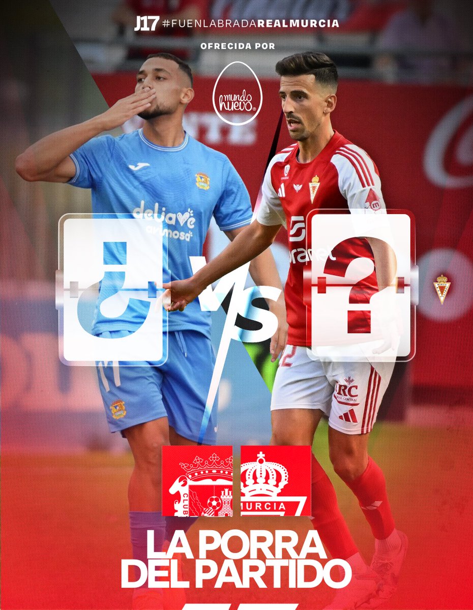 realmurciacfsad's tweet photo. ¡Participa en la 𝑳𝒂 𝑷𝒐𝒓𝒓𝒂 𝒅𝒆𝒍 𝑷𝒂𝒓𝒕𝒊𝒅𝒐 con @Mundohuevo_es! 

🔮 Adivina el resultado y los goleadores del #FuelaRealMurcia, RT a la publicación y sigue a @Mundohuevo_es ¡para ganar un premio! 🎁

📝 Solo tienes que responder a nuestra publicación en Twitter con tu predicción. Si aciertas, podrías llevarte un fantástico producto de 𝗠𝘂𝗻𝗱𝗼 𝗛𝘂𝗲𝘃𝗼 🥚🏆

⏳ Plazo: Hasta el inicio del partido.
🏅 Si nadie acierta todo, premiamos al que acierte solo el resultado.
🎲 En caso de empate, ¡haremos un sorteo!

#LaPorraMundoHuevo