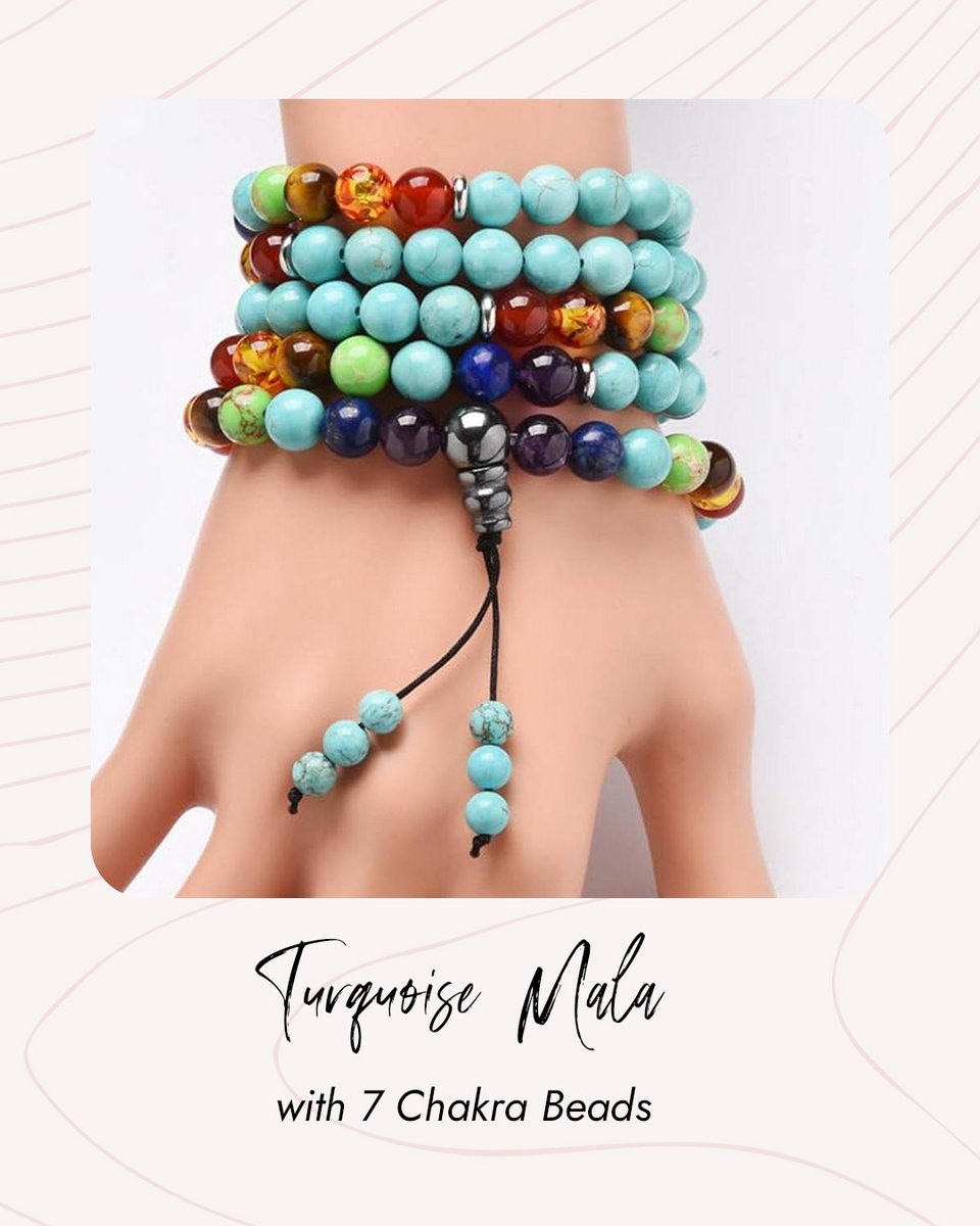 Thebcultures's tweet image. Turquoise, known for its calming and protective qualities, pairs perfectly with the vibrant 7 Chakra beads, designed to align and harmonize your energy centers. @zvoyjewelry 
#astrology #stones #crystals #Products 
Buy Now- theblendingcultures.com