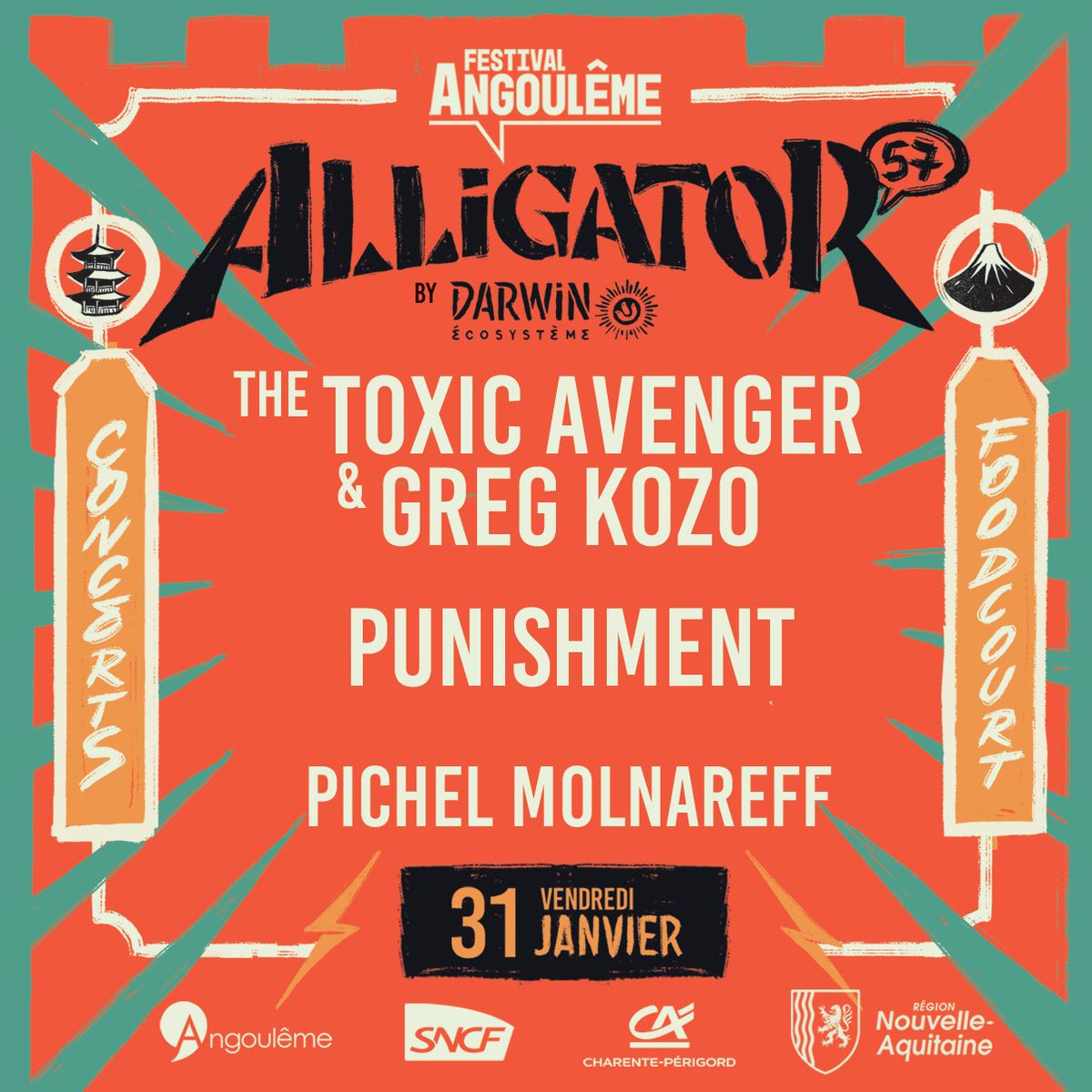 Cette année, le Festival s’anime sous les étoiles ! 

Premier rendez-vous à ne pas manquer : vendredi 31 janvier dès 20h30 à l’iconique Alligator 57 pour une soirée 100% électro et cette année L’Alligator a les crocs ! 

Après avoir accueilli les légendes Étienne de Crécy et