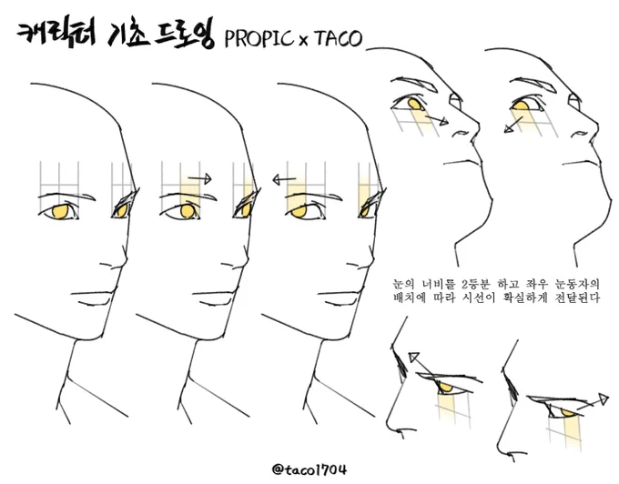 눈의 너비를 2등분 하고 좌우 눈동자의 배치에 따라 시선이 확실하게 전달된다
目の幅を2等分し、左右の瞳の配置によって視線が確実に伝わる 