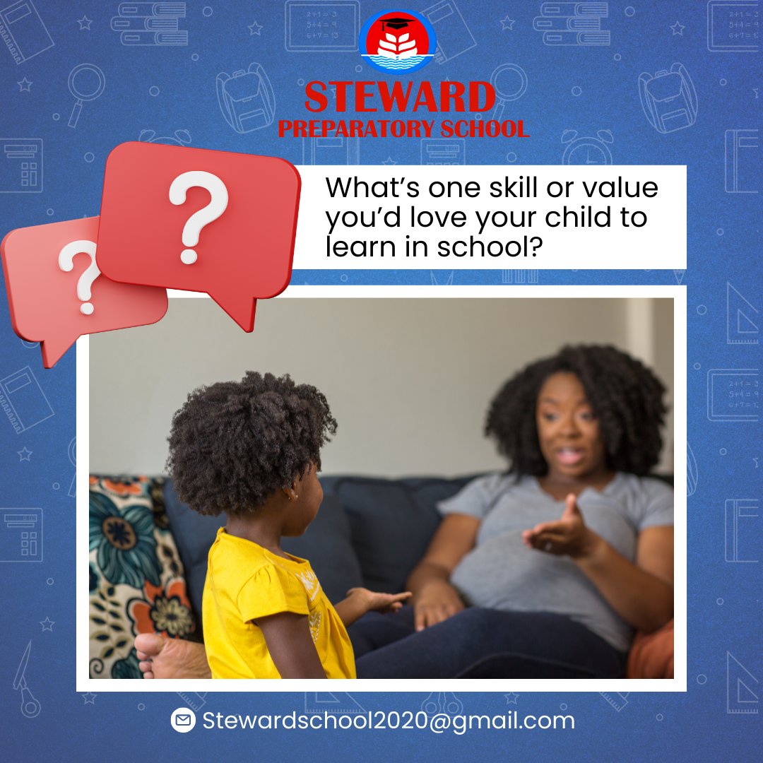 steward_school's tweet photo. Parents! Now that you are spending more time with your kids during the holidays, what’s one skill or value you’d love your child to learn in school? 🤔
Share your thoughts below! 👇

Your input helps us continue #NurturingGenerations with excellence. #stewardprepschool https://t.co/NsGcGtAt4d
