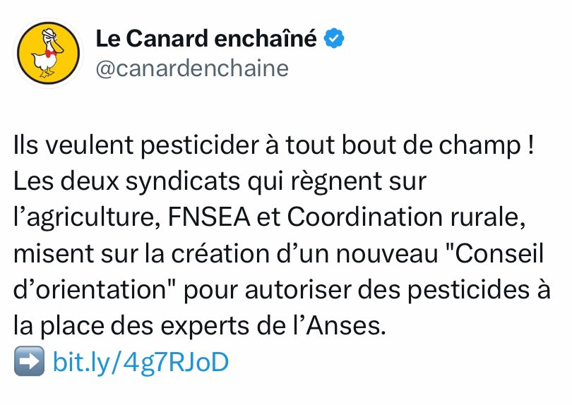 Ils se foutent des revenus des paysans, ils veulent juste empoisonner les Français.