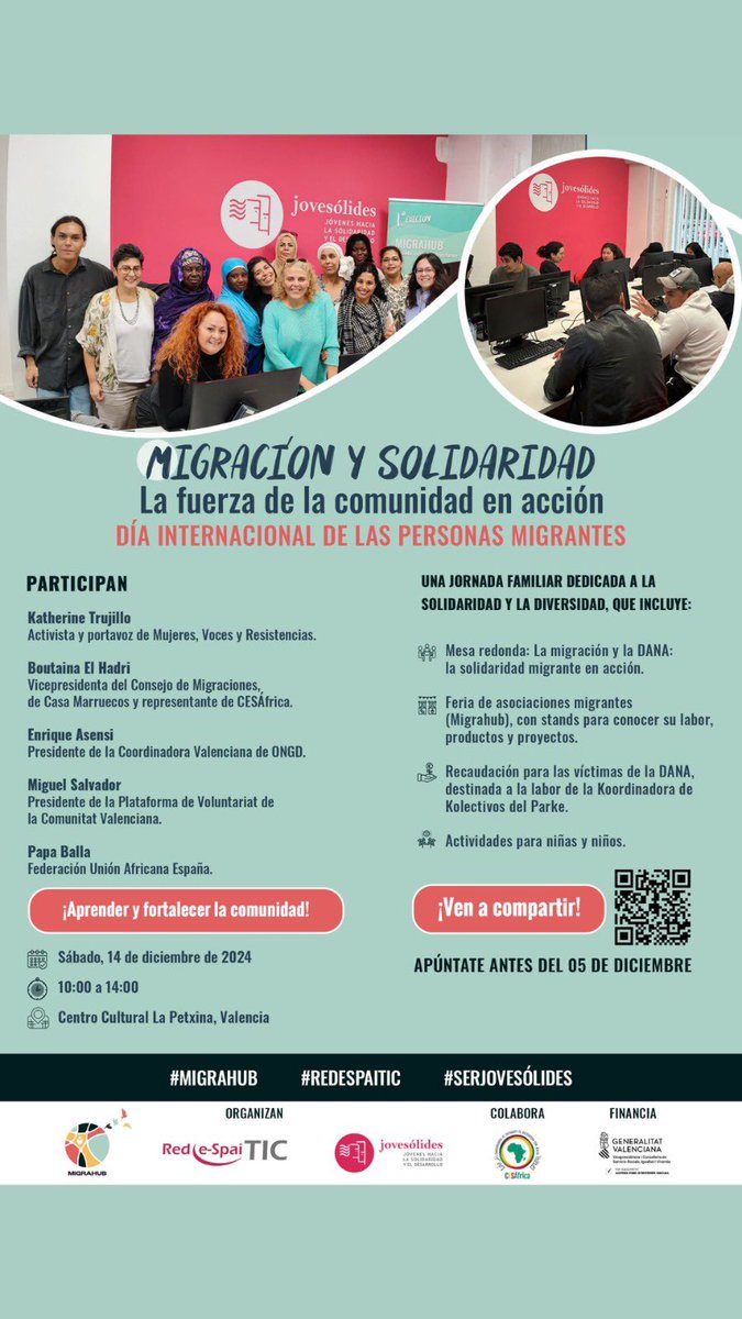 🫵Mañana tienes una cita con la solidaridad diversa.

Te esperamos en la Feria de entidades migrantes para recaudar fondos en favor de las personas damnificadas por la #DANA en <a href="/KolectivosParke/">Koordinadora de Kol·lectius Parke</a> de Alfafar

✅Feria solidaria
✅Actividades infantiles
✅Mesa redonda
✅Música en