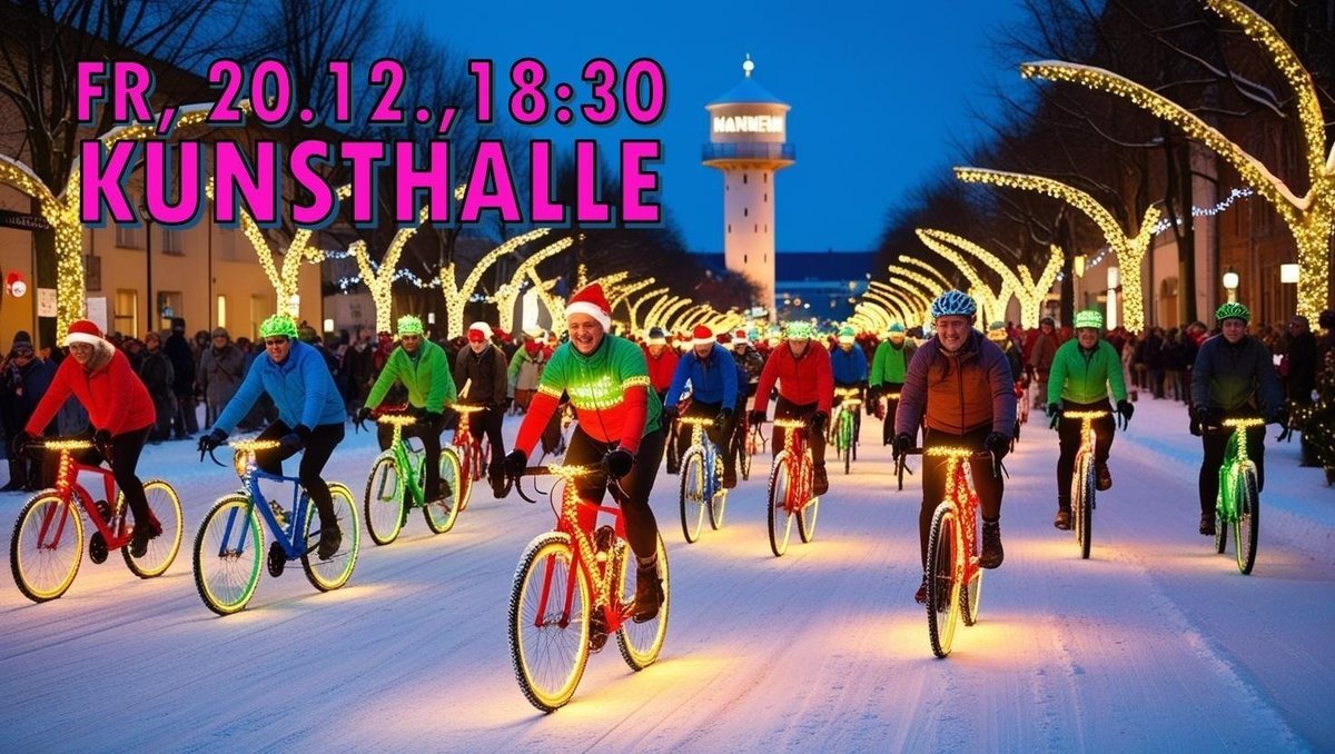 IJoneleit's tweet photo. Auch zur kalten Jahreszeit kann die Verkehrswende Spaß machen. 🤩✨ 
Die letzte Fahrt der Critical Mass Mannheim in diesem Jahr steht schon wieder bevor.🎅🏼 
Am FR, 20.12., treffen wir uns um 18:30 Uhr vor der Kunsthalle. Kommt zahlreich und bringt FreundInnen &amp; Heißgetränke mit. https://t.co/RyYKiJeZdy