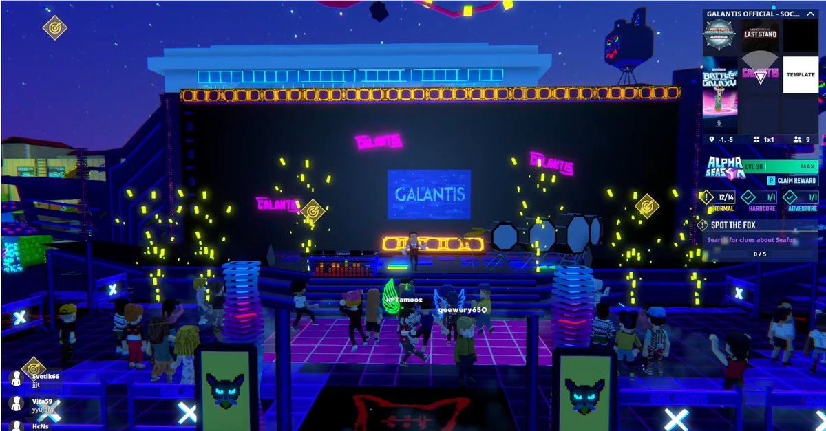 FalkoRoman's tweet photo. Rocking out at the @wearegalantis Stage in @TheSandboxGame. The virtual crowd is going wild! 🎉🔊 https://t.co/36pjH8UAe3 #TheSandbox #AlphaSeason4 #AS4SocialChallenge https://t.co/Z3f3Z8M2Iw
