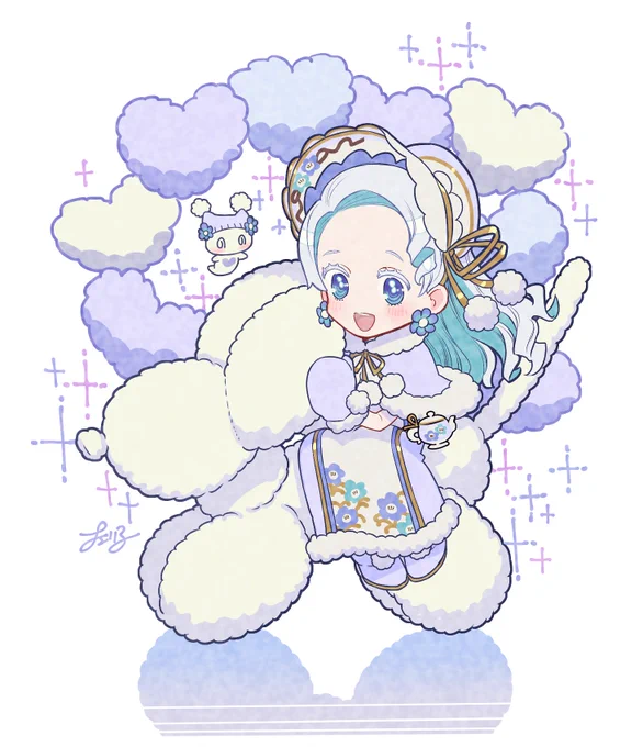 もこもこミウネルさん#はね絵図 
