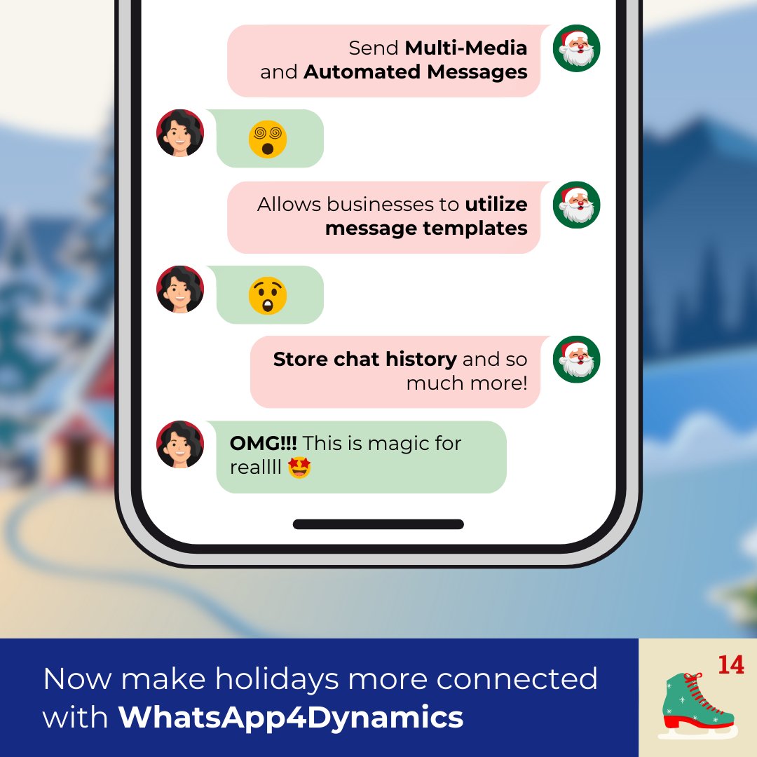 inogic's tweet image. #AdventWithInogic #advent #day14🎄✨ This holiday season, make customer interactions magical with #WhatsApp4Dynamics! 🎁 Send &amp;amp; receive or automate WhatsApp messages all within #Dynamics365.
#whatsapp #whatsappintegration #CRM