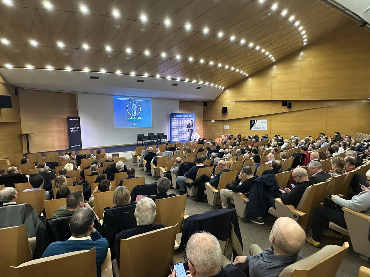 ffttofficiel's tweet photo. La semaine dernière, l'Assemblée générale ordinaire de la fédération a précédé l'Assemblée générale élective lors de laquelle le résultat du scrutin pour l’élection du nouveau président de la FFTT a été annoncé 📩

📎 Retour sur cette journée ➡️ https://t.co/OwHZ6TSaUz https://t.co/GE3WQpjyHL