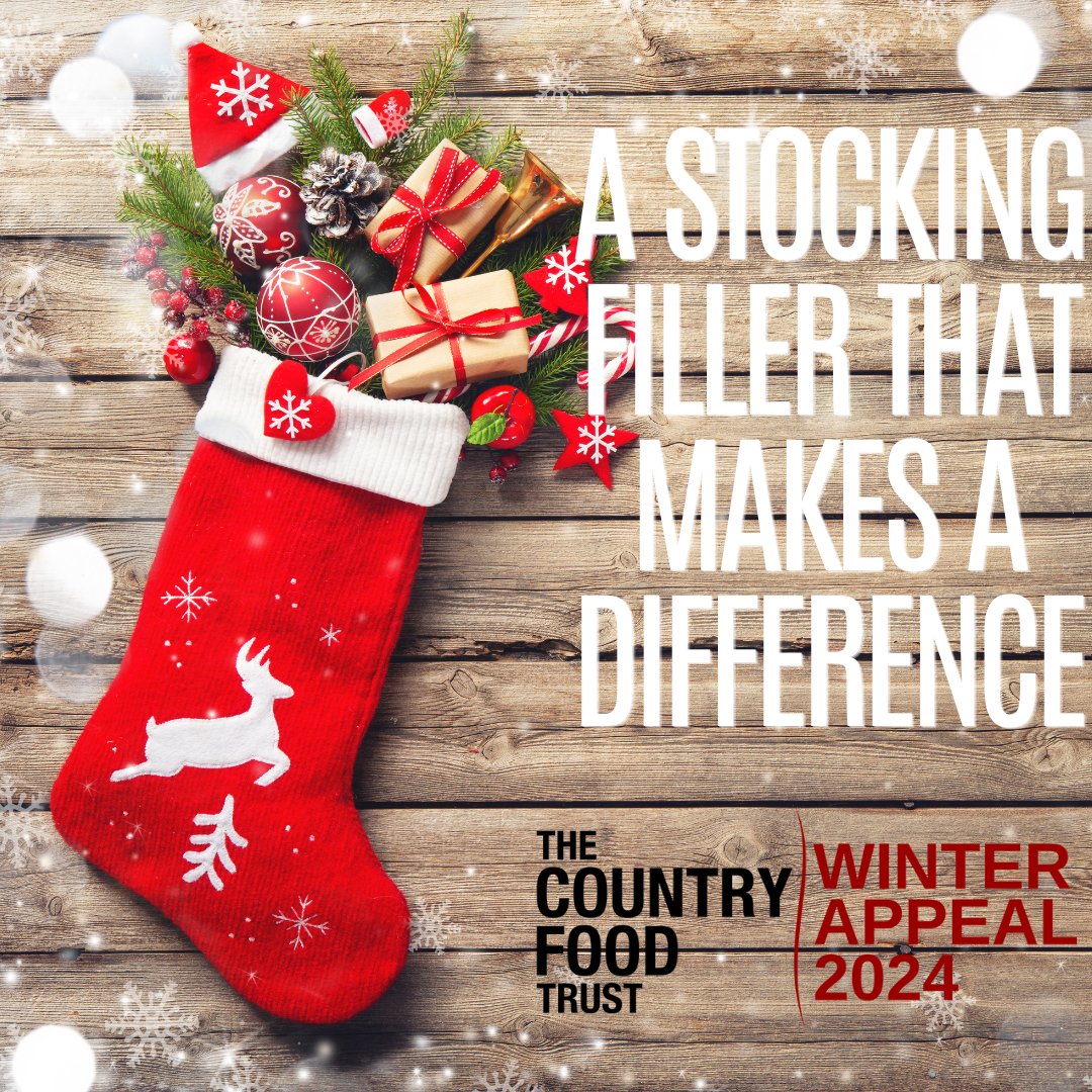 🎄A Stocking filler that makes a difference - a donation to the Country Food Trust Winter Appeal 2024.

As little as £5 can provide 5 nutritious, protein-rich meals to people in need across the UK.

You can make a donation of any amount here: bit.ly/3NurFr2