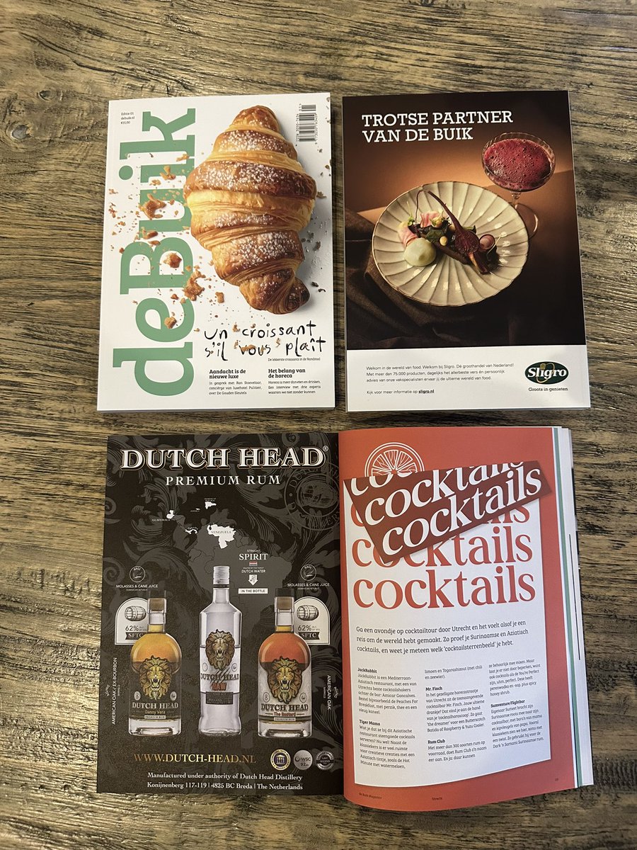 dutchheadrum's tweet photo. 🍹✨ Dutch Head® Premium Rum in De Buik Magazine! 🥥🌴

We zijn trots om te schitteren in het nieuwste nummer van De Buik Magazine, natuurlijk naast de wereld van cocktails, cocktailbars en mixology. 🥃 Dutch Head® Premium Rum is dé perfecte basis voor creatieve cocktails en onderscheidende smaakcombinaties.

📜 Onze ontstaansgeschiedenis
Dutch Head® is geboren uit een passie voor premium rum, vriendschap en vakmanschap. Met unieke blends die zowel puur als in cocktails excelleert, bieden we rum die staat voor kwaliteit, verfijning en innovatie.

🍽️ Horeca? Bestel nu bij Sligro!
Breng jouw cocktailkaart naar een hoger niveau met Dutch Head® Premium Rum, nu ook verkrijgbaar bij Sligro. Perfect voor de echte cocktailbar of mixology-experts.

📖 Bekijk De Buik Magazine en laat je inspireren door onze stijl en smaak. Cheers to quality! 🥂

#DutchHeadRum #DeBuikMagazine #PremiumRum #CocktailBars #MixologyMasters #HorecaNederland #DutchCraftsmanship #CheersToQuality
#Sligro #DannyVera #TheBastard #RAW #Euromast #dekuip #Grace #HermanHell #Horeca #Restaurant #Bars