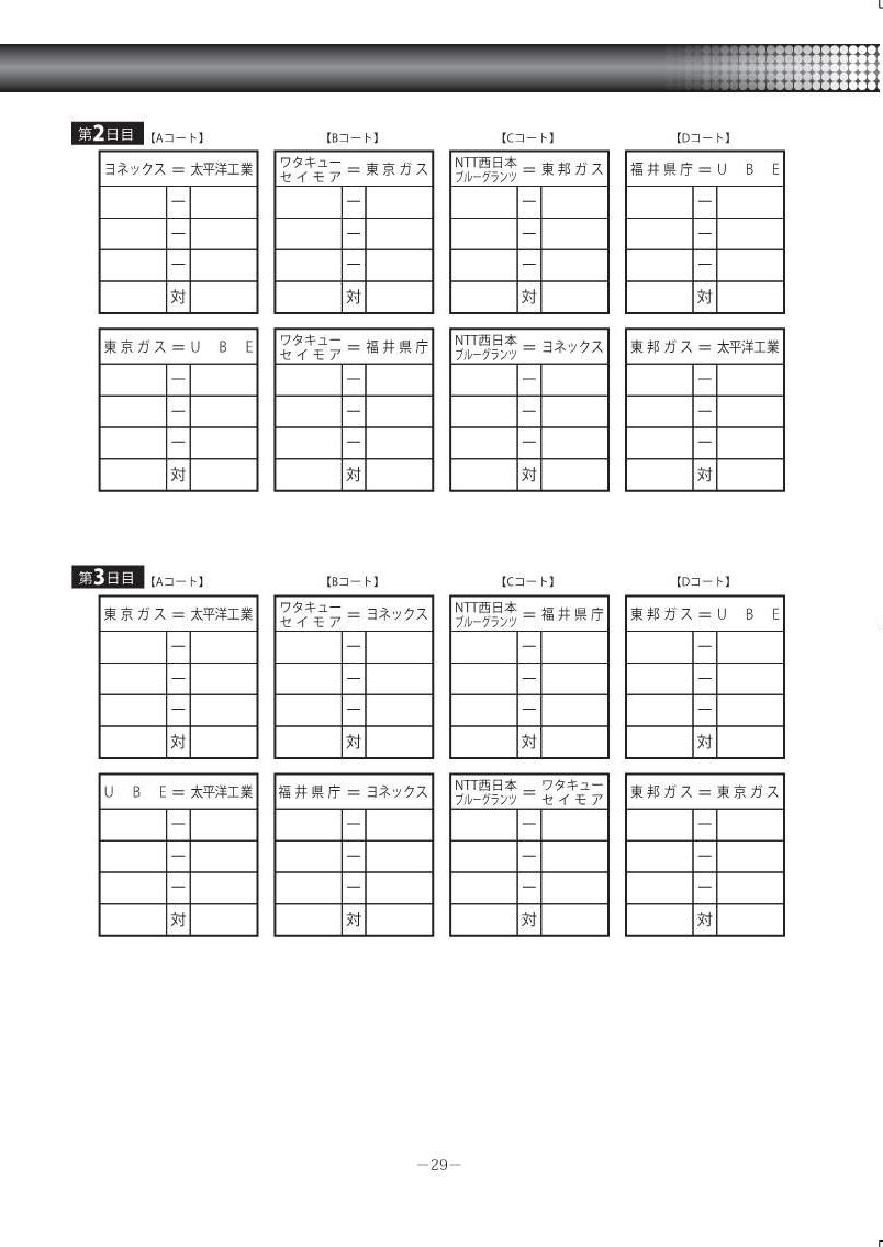 JSTA_official's tweet photo. 第2回 #ソフトテニスＳＴリーグ
12月12日(木)～15日(日)　スカイホール豊田
 
大会初日結果

結果速報
https://t.co/R9qa3tdClN

明日のライブ配信
■Aコート
https://t.co/8eNCjRRYgZ

■Bコート
https://t.co/dYTDPb6Kpy

■Cコート
https://t.co/igwkKdjsEN

■Dコート
https://t.co/Z2DRxnI657 https://t.co/lQakLVFb5f