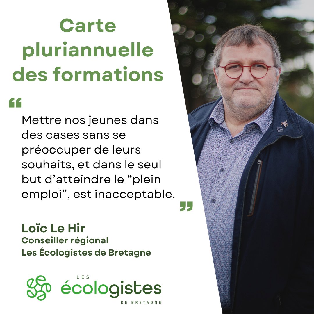 Sur la carte pluriannuelle des formations, Loïc Le Hir dénonce la méthode brutale du rectorat : une annonce des fermetures de classe seulement 2j avant le Comité régional de l’emploi de la formation, et sans aucune prise de contact avec les lycées concernés. Scandaleux !