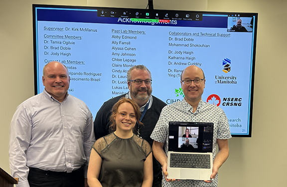 KirkMcManusLab's tweet photo. Congrats to @KaileeRutherfo1 for successfully defending her PhD! 🥳🥳🥂🥂Best wishes as you move on to bigger and bolder opportunities!!
Special thanks to committee member Drs. Tamra Ogilvie, Brad Doble &amp; @haigh_jody and external assessor Dr. Adam Karpf.
@um_bmg @CCMB_Research https://t.co/KP7SJ5o2fk