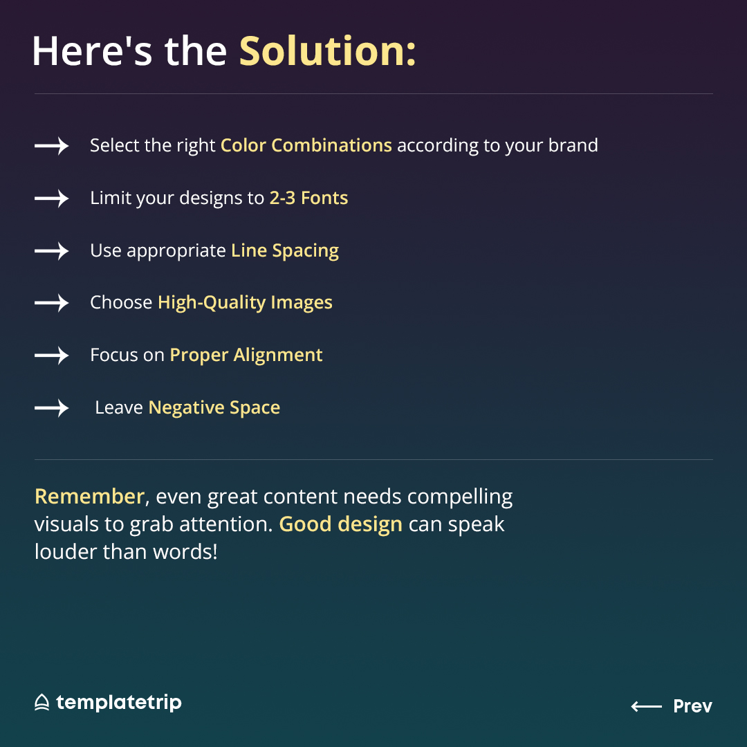 Boost Your Brand's Visual Impact Today! 🚀

1️⃣Poor design = Low engagement &amp; weak perception.
2️⃣Use colours, fonts, &amp; alignment wisely.
3️⃣Choose high-quality images &amp; leave negative space.

visit: templatetrip.com

#visualimpact #brandingtips #boostyourbrand #brand