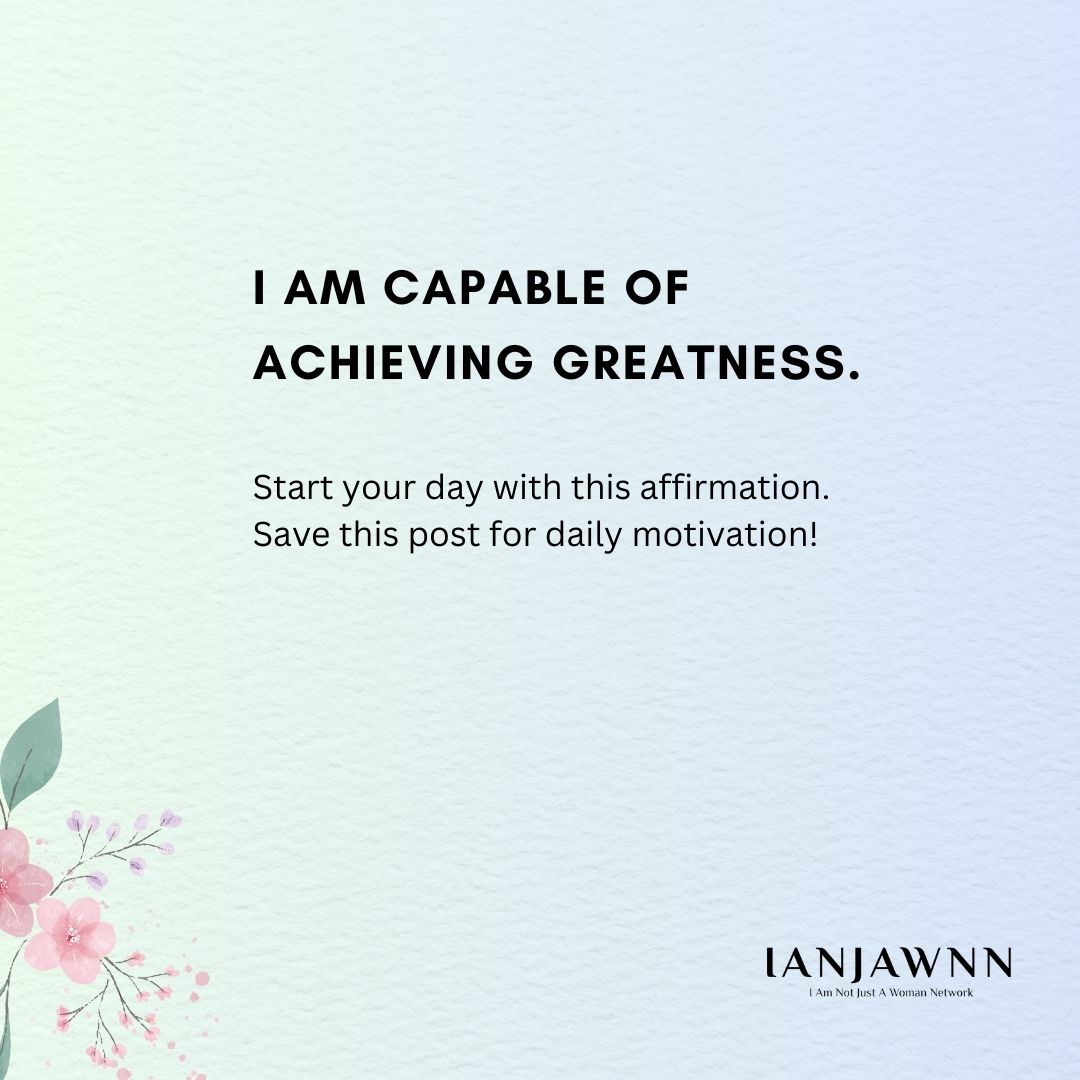 ianjawnn's tweet photo. I am capable of achieving greatness.
Start your day with this affirmation. Save this post for daily motivation!

#Affirmations #PositiveVibes https://t.co/ldBov4IqJD