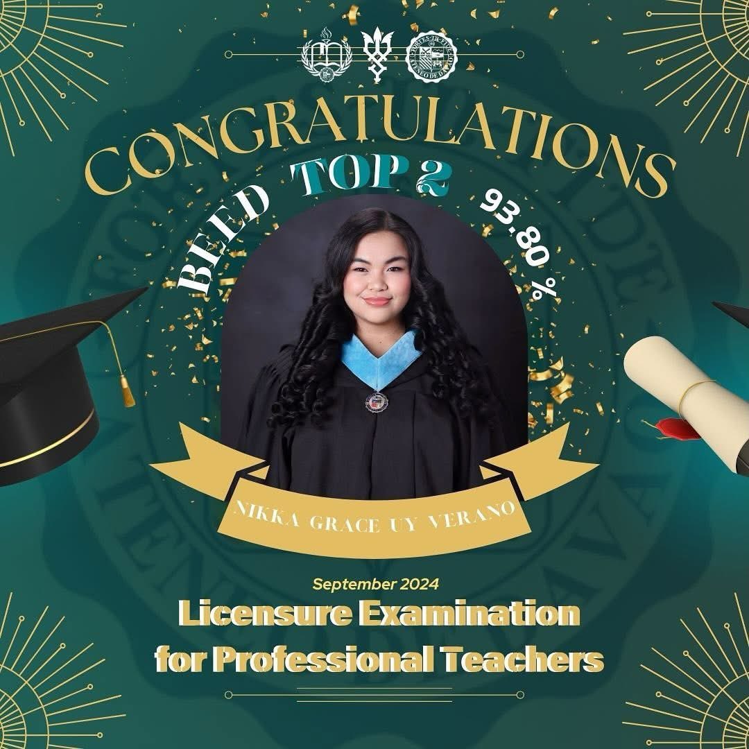 AdDUEducSEC's tweet photo. 𝐋𝐎𝐎𝐊 | 𝐒𝐎𝐄 𝐠𝐫𝐚𝐝𝐮𝐚𝐭𝐞 𝐜𝐥𝐚𝐢𝐦𝐬 𝐓𝐨𝐩 𝟐 𝐬𝐩𝐨𝐭 𝐢𝐧 𝐒𝐞𝐩𝐭𝐞𝐦𝐛𝐞𝐫 𝟐𝟎𝟐𝟒 𝐋𝐄𝐓 🥈

Your achievement inspires us all. Ad Majorem Dei Gloriam! 💙

#𝐊𝐢𝐧𝐠𝐎𝐟𝐓𝐡𝐞𝐒𝐞𝐚𝐬 https://t.co/z4JfXnBxOT