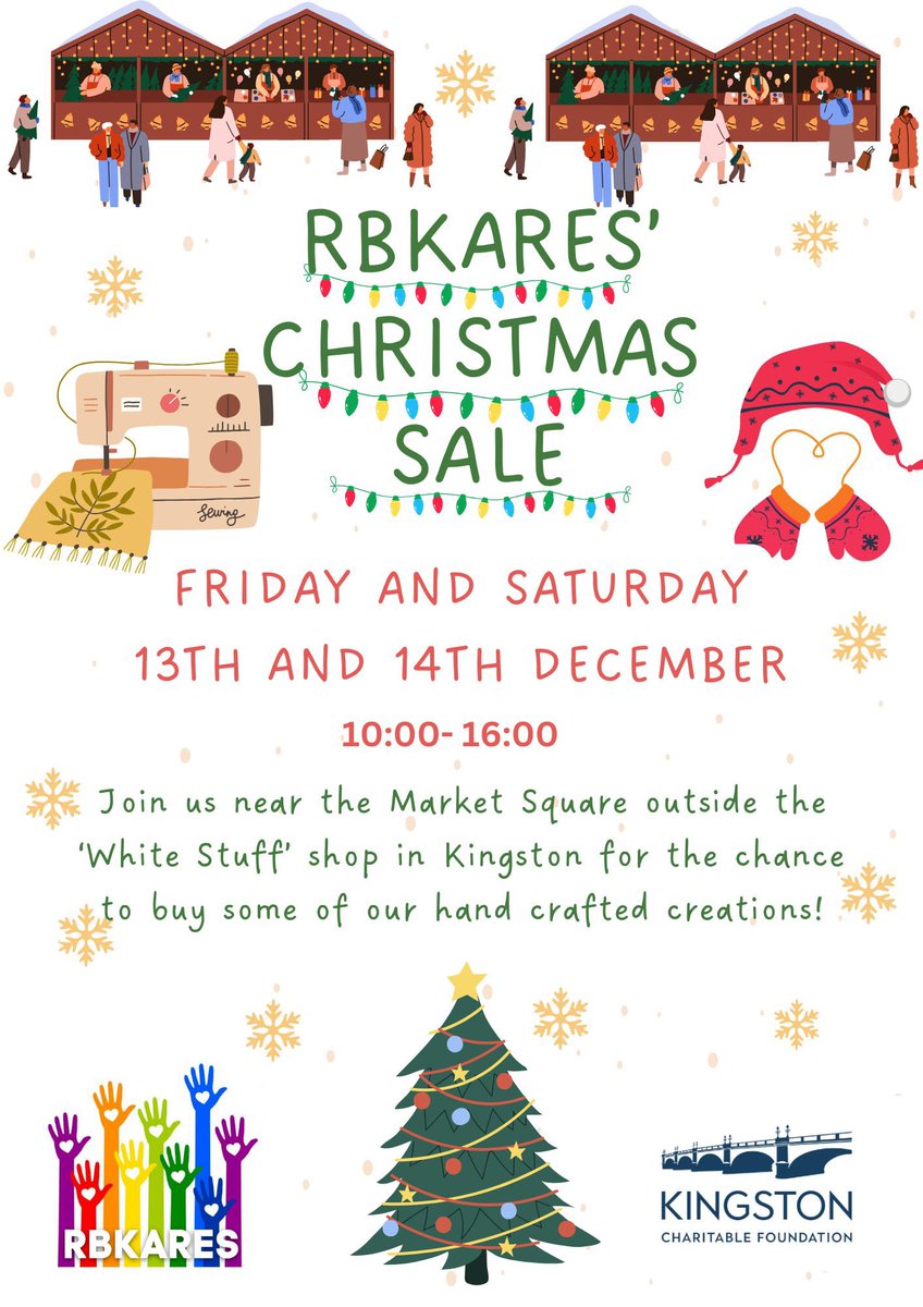 rbkares's tweet photo. Our Christmas stall is up . We have some beautifully made items, perfect for Christmas presents. We have some wonderful raffle prizes plus a raffle of signed Spiderman posters. Please come and support us as all funds raised , support our various projects throughout the borough. https://t.co/ePxrG4oljU