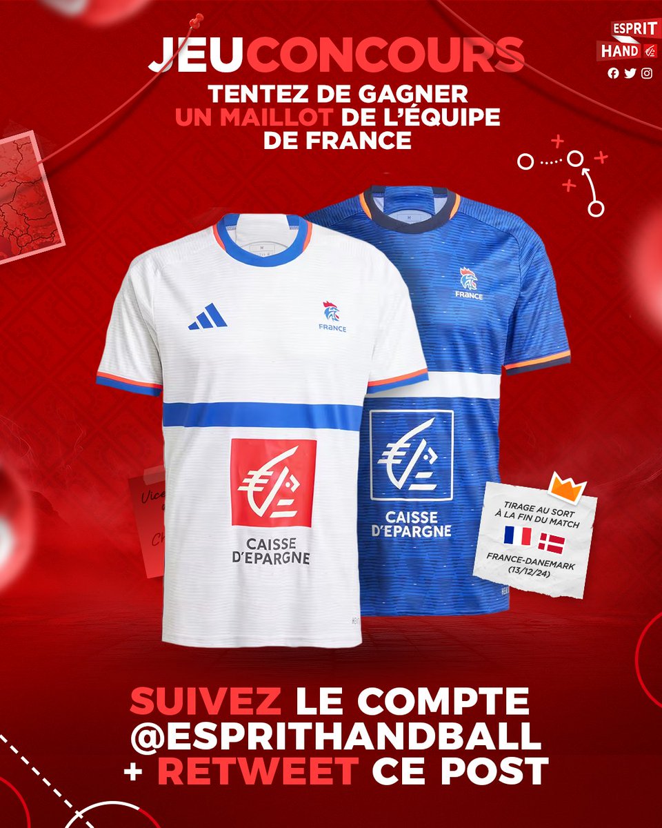#VousEtreUtile 
A l'occasion de la demi-finale de l'Euro #FRADAN, on vous offre le maillot des Bleues 🤩
Follow + RT pour participer ! 🤞 
#EspritHandball