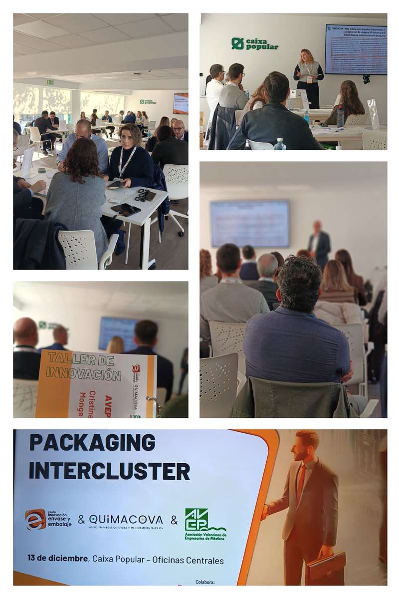 Hoy participamos como partner con el Cluster E&amp;E y @Quimacova en el evento Intercluster de respuesta a retos del sector químico, plástico y envase. Más info @clusterdeenvaseyembalaje @AVEP