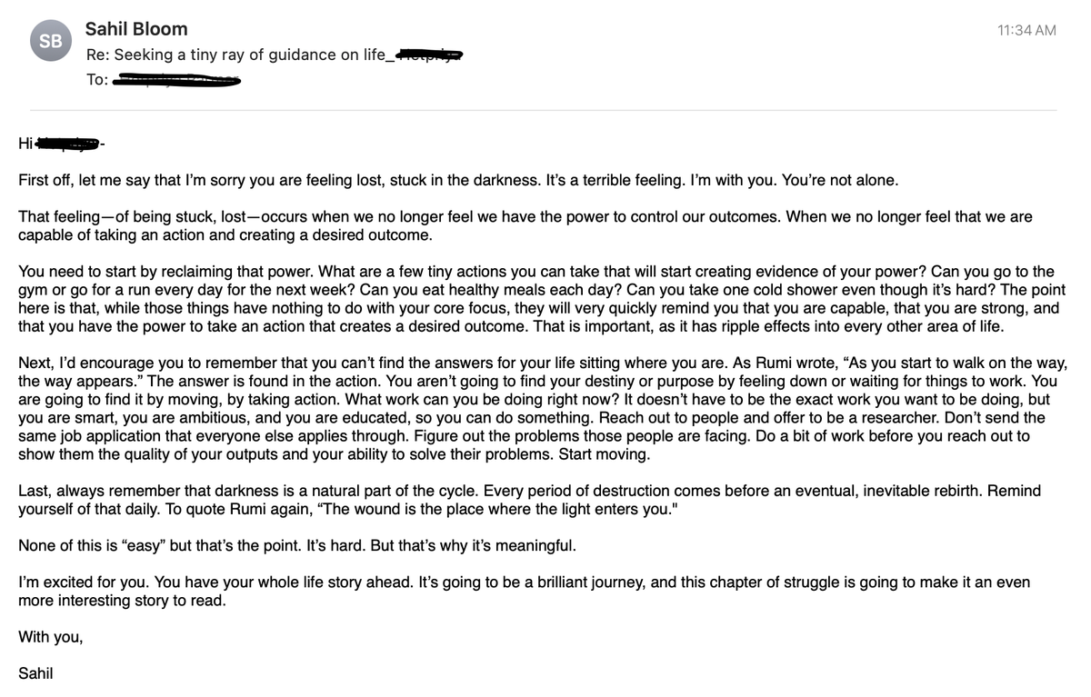 I got an email this morning from a reader who is feeling very lost in life. Here was my reply. Sharing it in case it helps someone else out there on their journey.