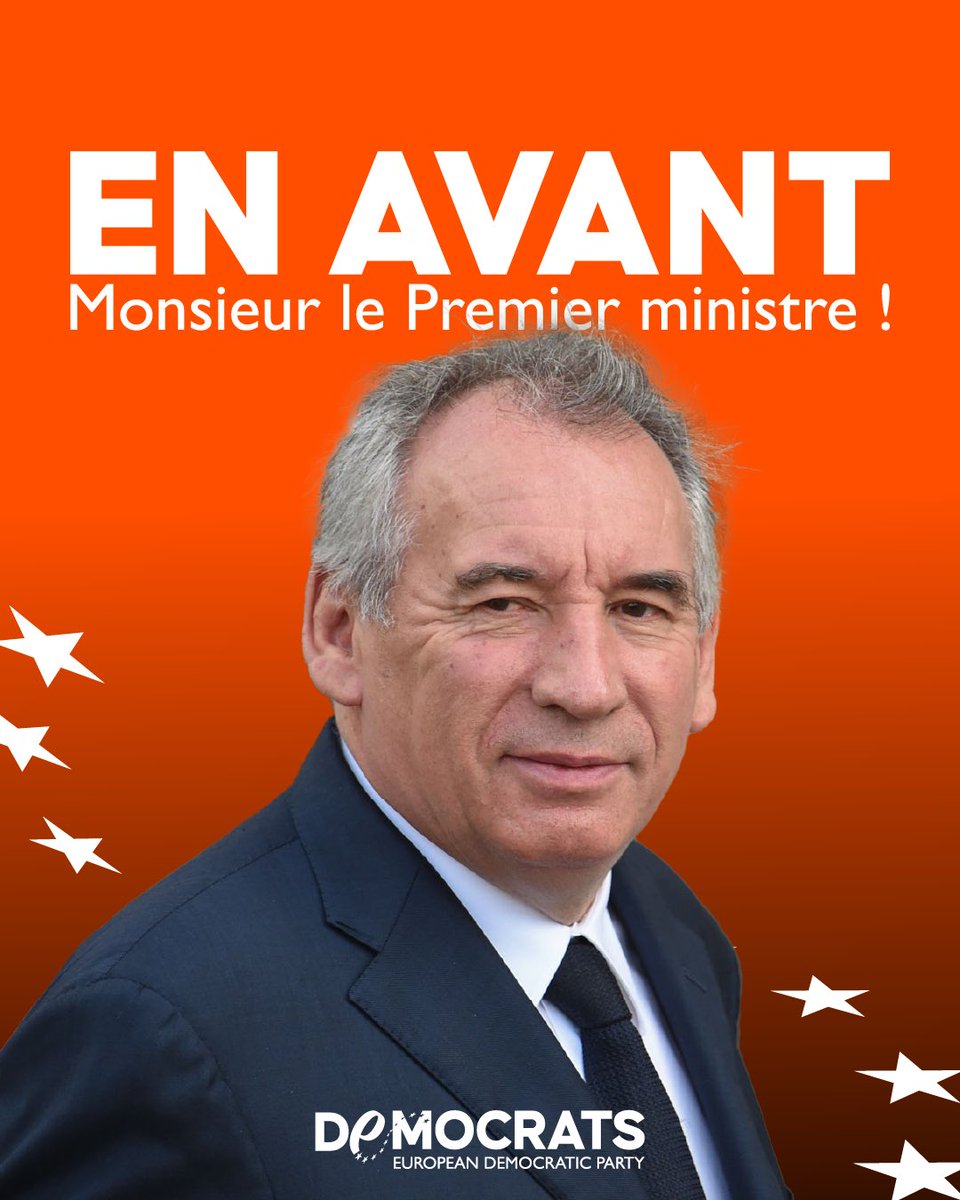 Congratulations, François!
We are deeply proud that our founder and president <a href="/bayrou/">François Bayrou</a> has been appointed Prime Minister of France. There could not have been a better choice: we know well that you are a man of balance and dialogue, precisely what France needs now more than ever.