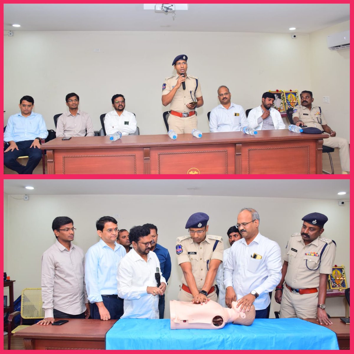 SpJagtial's tweet photo. In collaboration with #IndianMedicalAssociation, the #JagtialDistrictPolice organized a vital training session on #CPR..
This initiative aimed to equip all police personnel, with essential #BasicLifeSaving skills to respond effectively in emergency situations.
@TelanganaCOPs https://t.co/XOdxY6JEqh