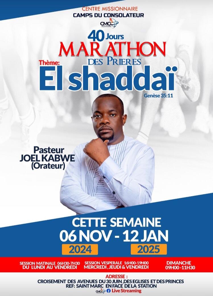 lupangwa's tweet photo. El shaddai  notre thème de marathon des prières https://t.co/q8iaz1zoGb