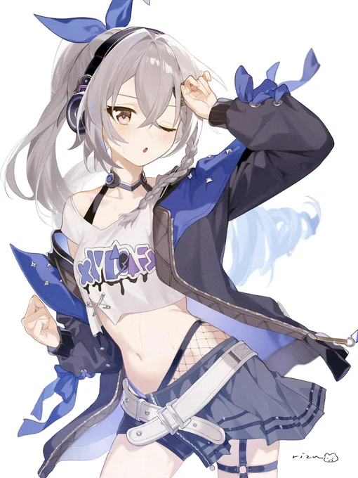 今年まじめに描いた絵が少なかった気がする!ここでめちゃ気に入っているアイドル銀狼ちゃんの絵を再掲～!(来年はもっといろんな衣装が描けたらいいな～ほかの𝑪𝑶𝑶𝑳&amp;𝑲𝑨𝑾𝑨𝑰𝑰な銀狼ちゃんも見てみたい……ね!) 