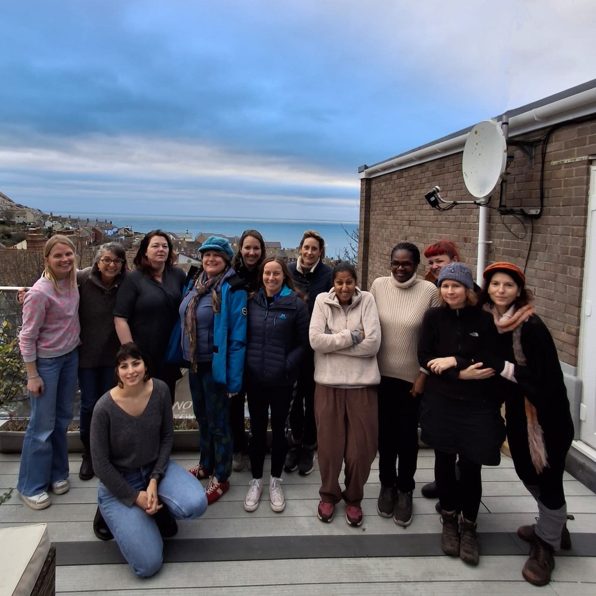 Proud to host a 2-day writing &amp; wellbeing retreat this week for 14 students who are all parents or carers, thanks to funding from @SWDTP. After 2 action-packed days of writing, walking, eating, sauna, yoga and even a dip in the sea, we left with new motivation and new friends :)