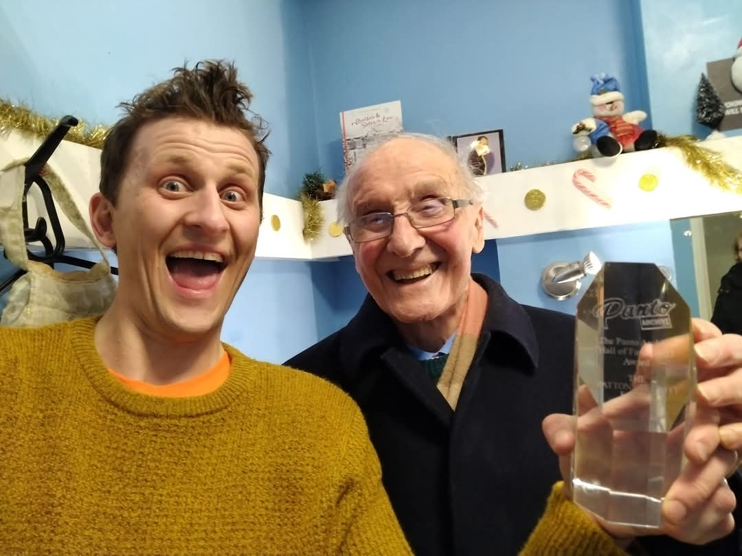 DamianPatton's tweet photo. Happy birthday to a true Panto Ledgend Brian Patton.
91st Birthday today ππππ.
#Thepattonbrothers #Birthday #BrianPatton https://t.co/s4eQerbM8G