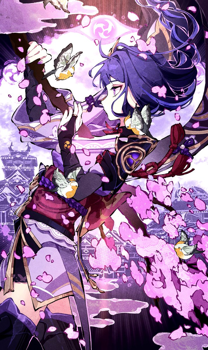 hanare_game's tweet photo. #今年も残りわずかなので今年一番伸びた絵を貼る
イラコンでW一等賞いただいた時の雷電将軍でした https://t.co/B6rG2Wi8sW