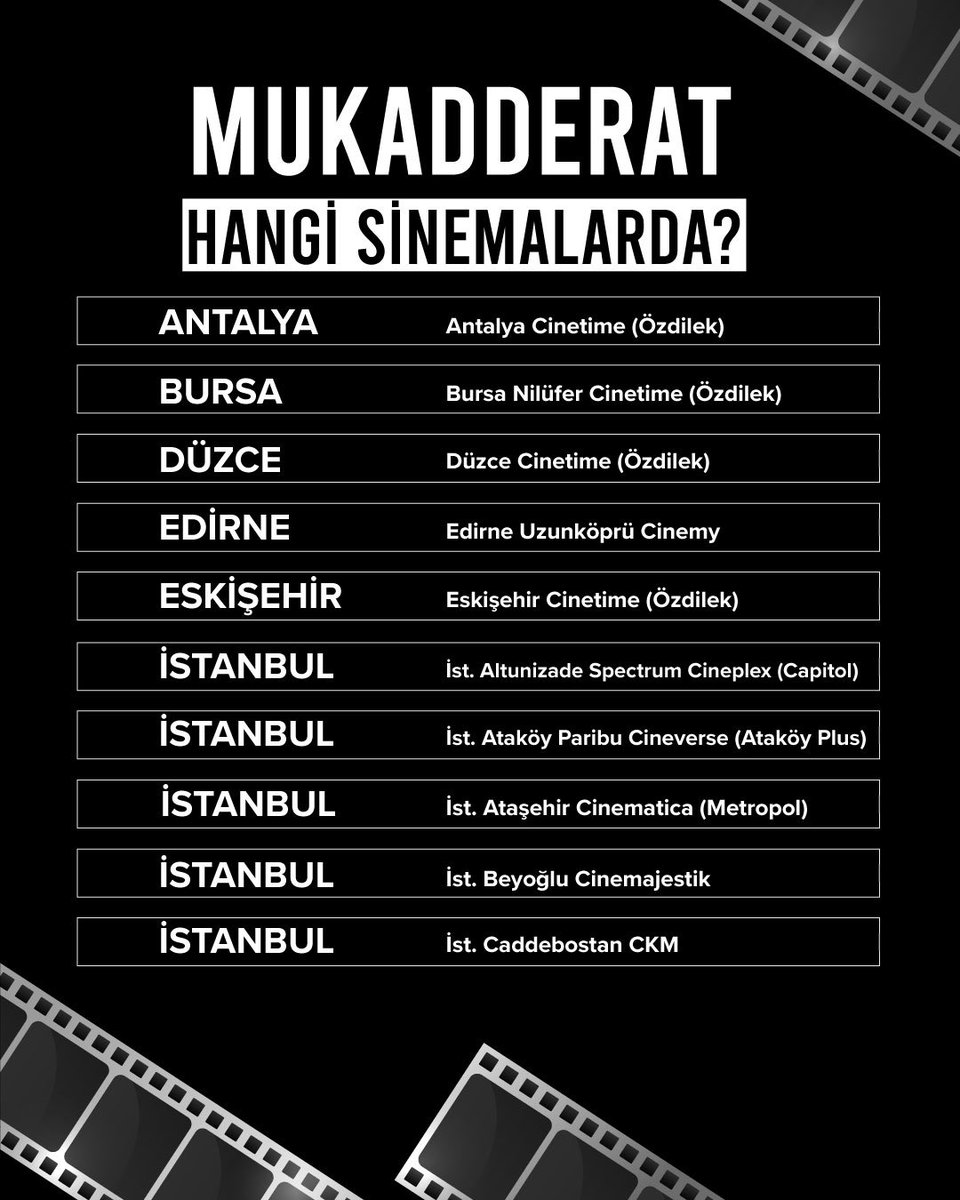 mukadderatresmi's tweet photo. “Mukadderat” bu hafta hangi sinemalarda?👇🏻😊 https://t.co/D4CY1wBcrP