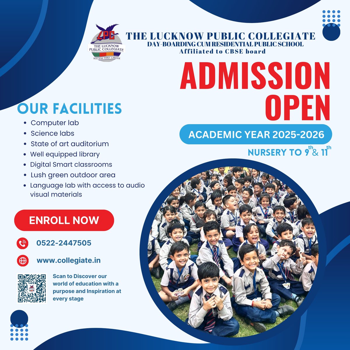 lpc_sngr's tweet image. &quot;Unlock your child&apos;s bright future at The Lucknow Public Collegiate! 📚 Admissions Open – Enroll Now!&quot;
.
.
.
.
#lpcCreativeKids #lpcOutdoorLearning #lpcAdmissions #lpclnteractiveGames #Storytelling #Teamwork #FunLearning #Curiosity #HandsOnActivities #Exploration #SchoolFun