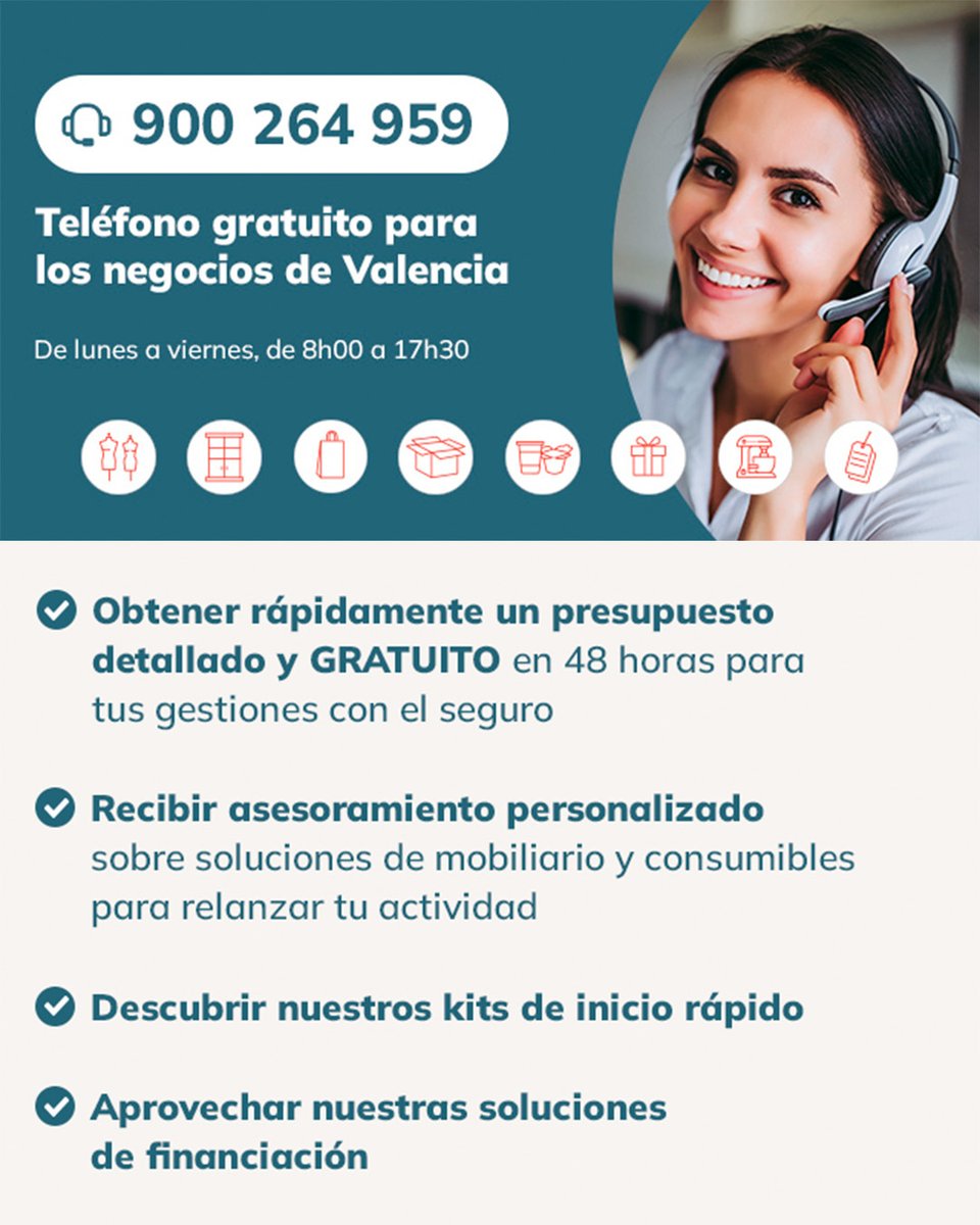 📞 900 264 959: ¡Tu número gratuito para negocios en Valencia! 💼
De lunes a viernes, de 8:00 a 17:30.

📦 Todo lo que necesitas para que tu actividad prospere. 💪
📲 ¡Llámanos ahora y da el próximo paso con confianza!
